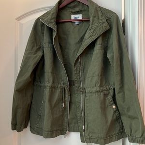Olive green old navy zipped jacket